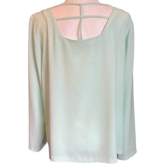 CREMIEUX Long Sleeve Blouse Mint M - Picture 2 of 6